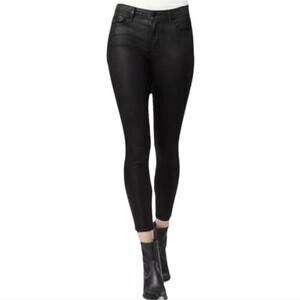 Sanctuary Black Coated Cropped High Rise Stretch Skinny Jeans Plus Size 22W New‎